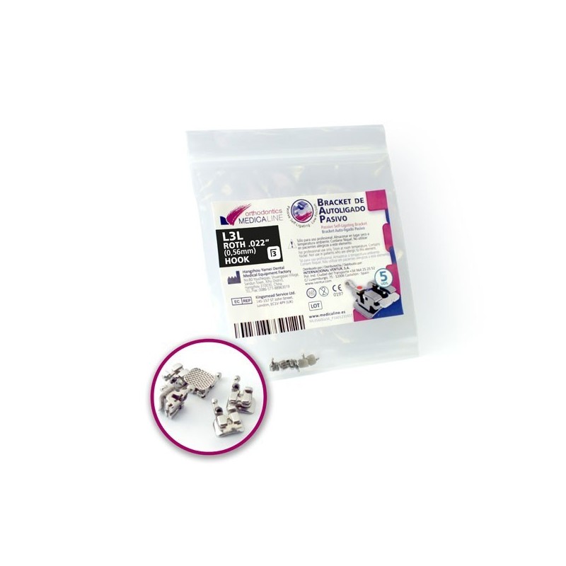 BRACKET ML AUTOLIGADO PASIVO ROTH.022" L5L 5u.