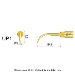 Punta cirugía Woodpecker UP1 para Mectron