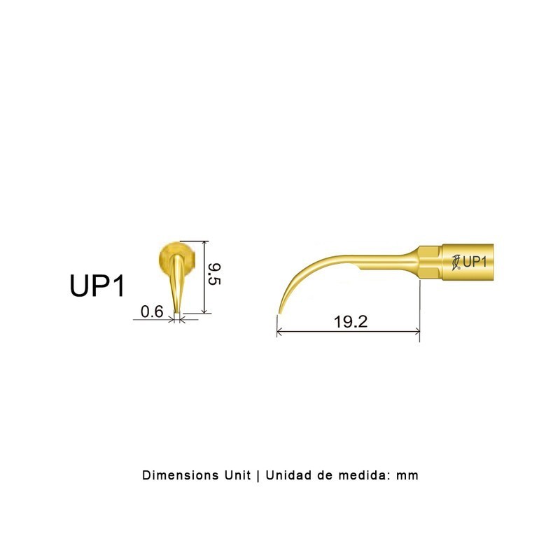 Punta cirugía Woodpecker UP1 para Mectron