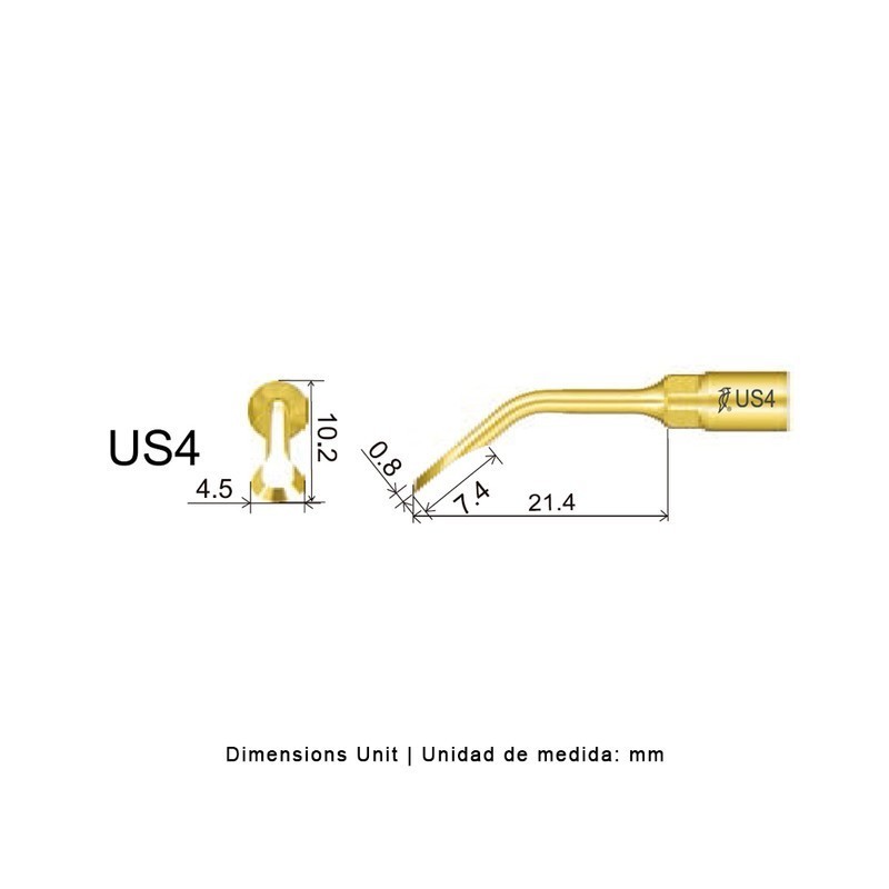 Punta cirugía Woodpecker US4 para Mectron