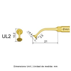 Punta cirugía Woodpecker UL2 para Mectron