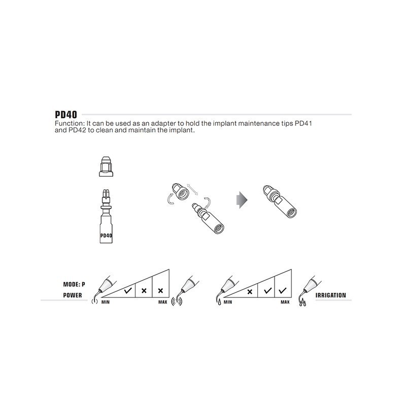 PUNTA ENDOCHUCK WOODPECKER DTE PD40 PARA SATELEC