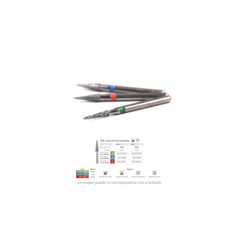 852F-014 FRESA FG DIAMANTE FIG 164 FINO 5 U.