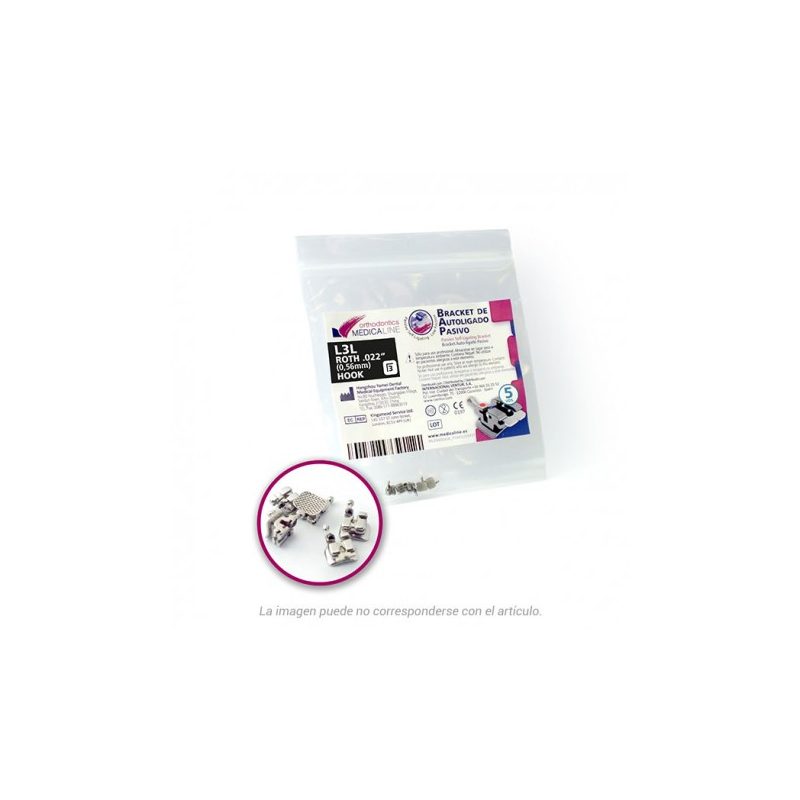 BRACKET ML AUTOLIGADO PASIVO ROTH.022" L3R 5u.